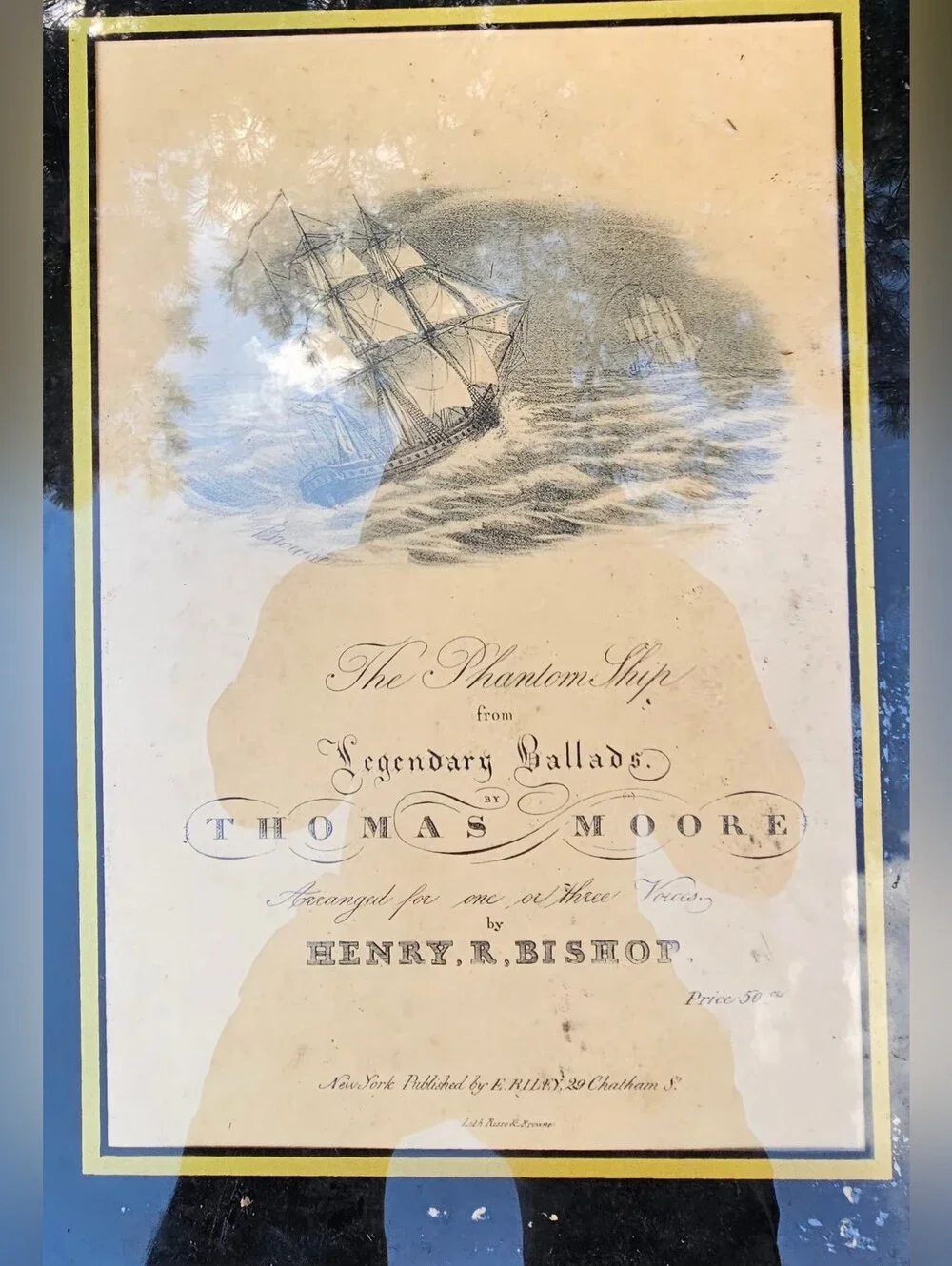 rare piece of antique 19th-century sheet music titled 